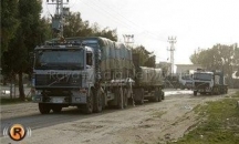  ادخال نحو 330 شاحنة لغزة بينها مساعدات ومركبات