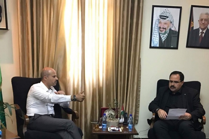 رئيس التحرير - خلال مقابلة مع وزير التربية والتعليم العالي - رام الله المحتلة