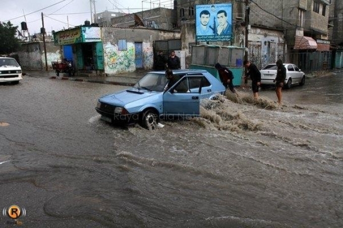  غزة غزة: نسبة الأمطار 100%