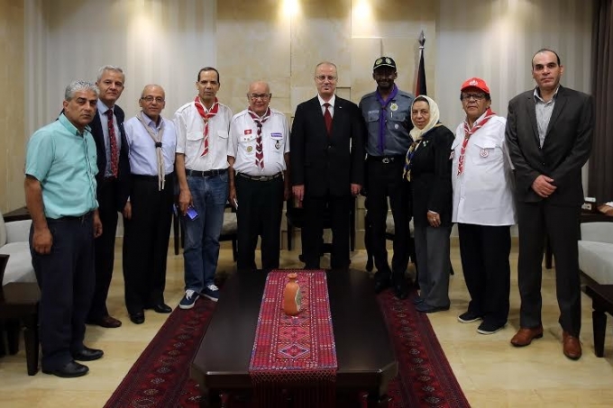 الحمد الله يستقبل الأمين العام للمنظمة الكشفية العربية