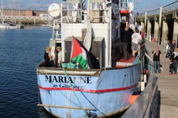 البحرية الإسرائيلية تسطو على سفينة ماريان وتجرها الى اشدود